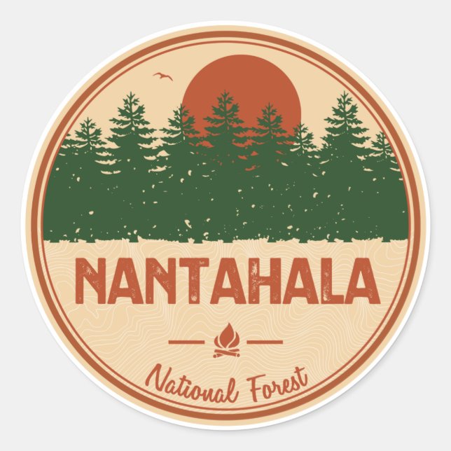 Nantahala National Forest Runder Aufkleber (Vorderseite)