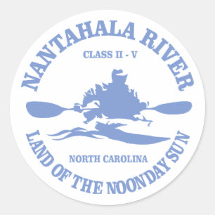 Nantahala River Runder Aufkleber