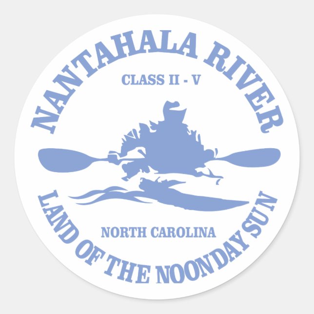 Nantahala River Runder Aufkleber (Vorderseite)