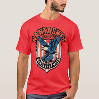 Nantasket Rollerway Vintag Retro Roller Skaten R T-Shirt