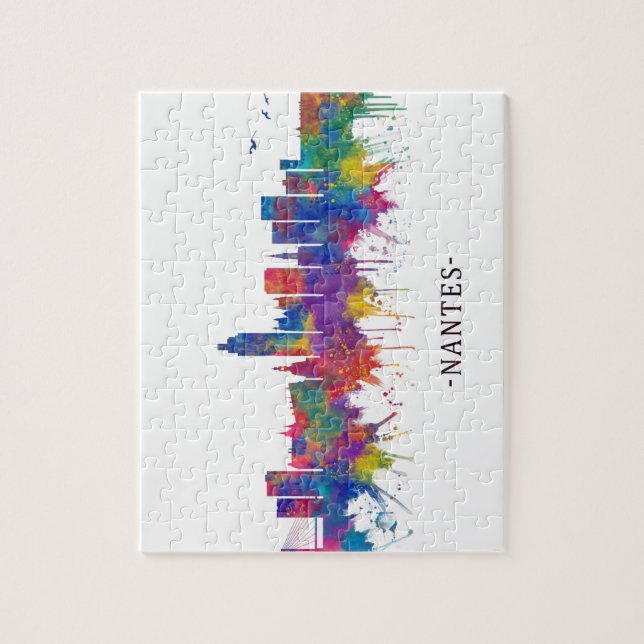 Nantes France Skyline (Vertikal)