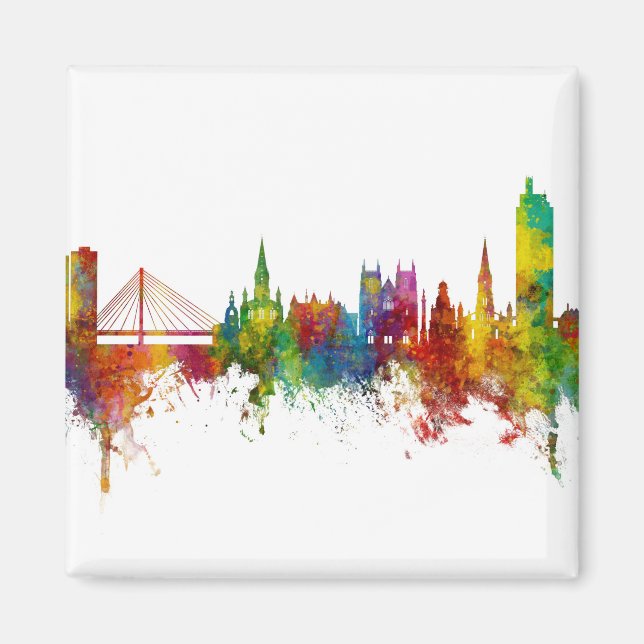 Nantes France Skyline Magnet (Vorne)