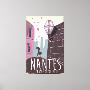 Nantes Frankreich Stadt Reiseplakat Leinwanddruck