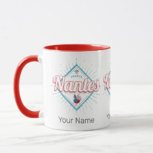 Nantes Pays de la Loire France Rooster Vintag Tasse