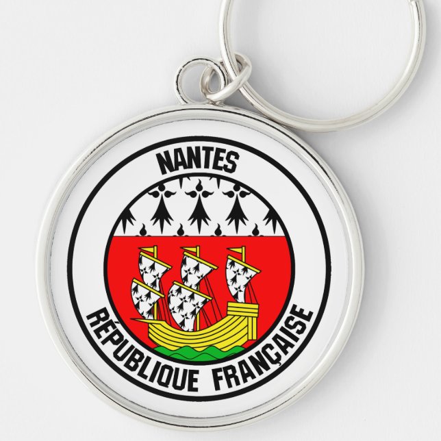 Nantes Round Emblem Schlüsselanhänger (Vorne)