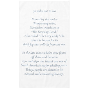 Nantucket 30 Meilen bis zum Sea Tablecloth Tischdecke
