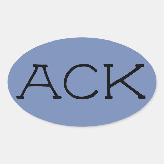 Nantucket-Aufkleber "ACK" Ovaler Aufkleber (Vorderseite)