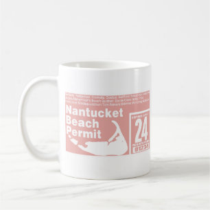 Nantucket Beach Permit 2024 Lachs Kaffeetasse