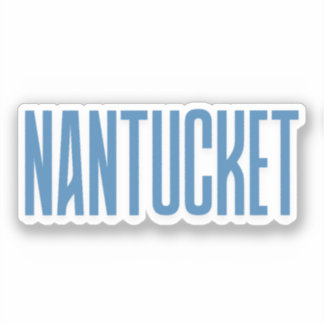 Nantucket | Blaues Nantucket Massachusetts Aufkleber
