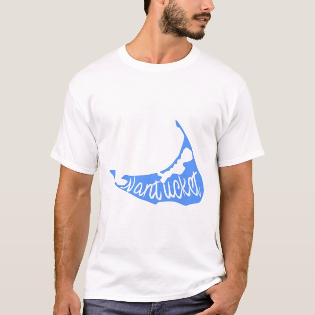 Nantucket Blue Island Sticker T-Shirt (Vorderseite)