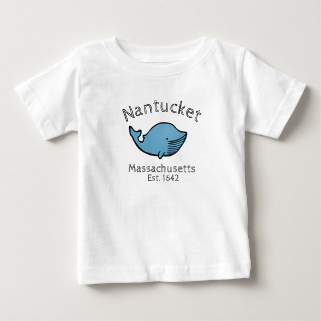 Nantucket Blue Whale Baby T-shirt (Vorderseite)