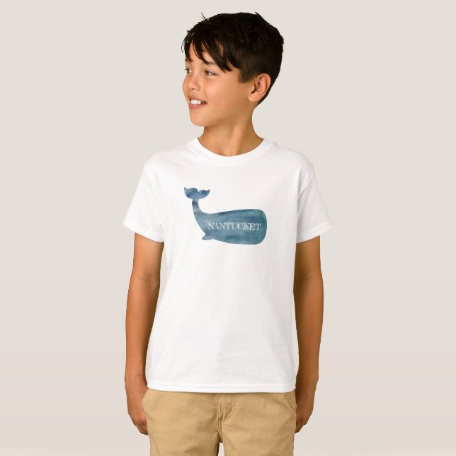 Nantucket Blue Whale Beach T-Shirt (Vorne ganz)