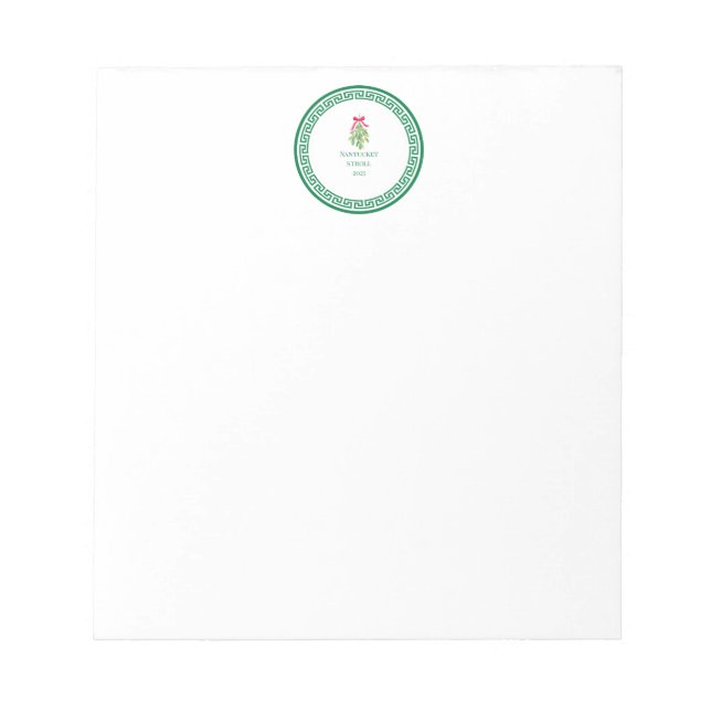 Nantucket Christmas Stroll Notepad Notizblock (Vorderseite)