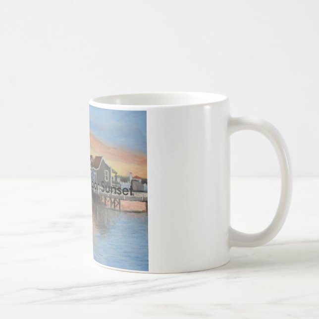 Nantucket Hafen-Sonnenuntergang Kaffeetasse (Rechts)