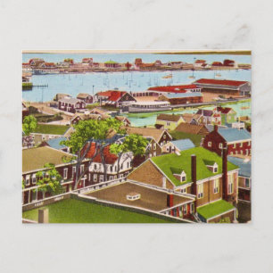 Nantucket IHarbor MA Carte Postale Ancienne