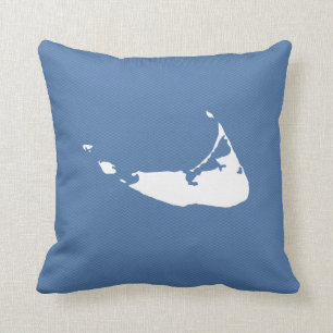 Nantucket Insel-Karten-umschaltbares quadratisches Kissen
