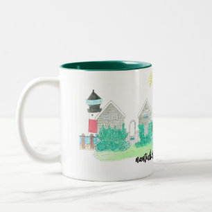 Nantucket Insel, MA-Kaffee-Tasse Zweifarbige Tasse
