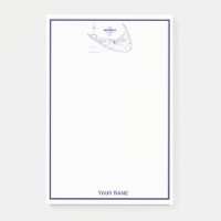 Nantucket Island MA Vintage Karte Navy Blue