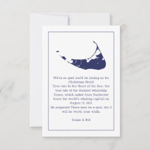 Nantucket Island Marinekarte Dankeskarte