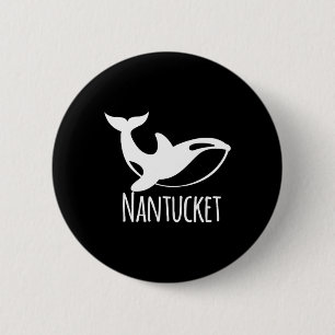 Nantucket Küstenstrand Bootfahren Segeln Fisch Cu Button
