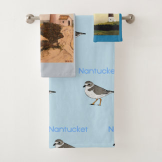 Nantucket Leuchtturm Nautical Piping Plover Strand Badhandtuch Set