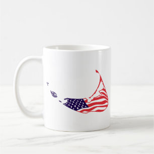 Nantucket MA - Karten-Entwurf Kaffeetasse