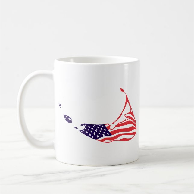 Nantucket MA - Karten-Entwurf Kaffeetasse (Links)