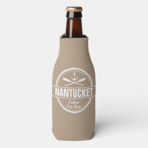 Nantucket, MA personalisierter Name, nautischer An Flaschenkühler