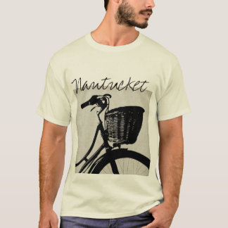 Nantucket Massachusetts Fahrrad und Korb T-Shirt
