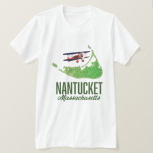 Nantucket Massachusetts Karte T-Shirt