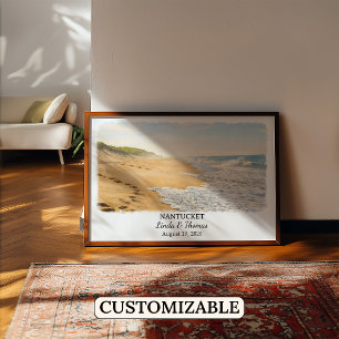 Nantucket Massachusetts Poster, Aquarell, Maßanfer Poster
