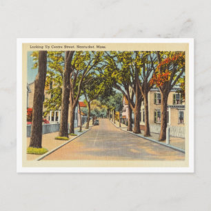 Nantucket, Massachusetts Vintage Centre Street Postkarte