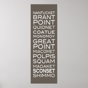 Nantucket Places Bold Poster moderne