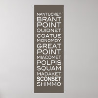 Nantucket platziert kühne moderne Poster