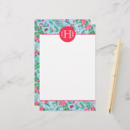 Nantucket Preppy Palm Beach Pattern Mit Monogramm Briefpapier