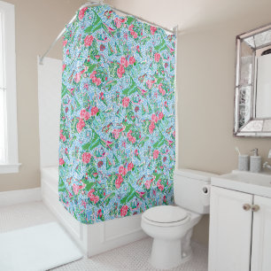 Nantucket Preppy Palm Beach Print Duschvorhang