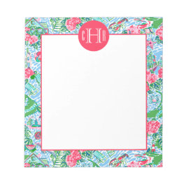 Nantucket Preppy Palm Beach Print Mit Monogramm Notizblock