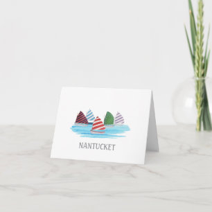 Nantucket Rainbow Flotte Aquarell-Leerkarte