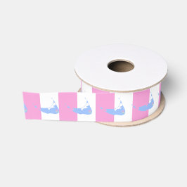 Nantucket rosa Streifen Band Ripsband