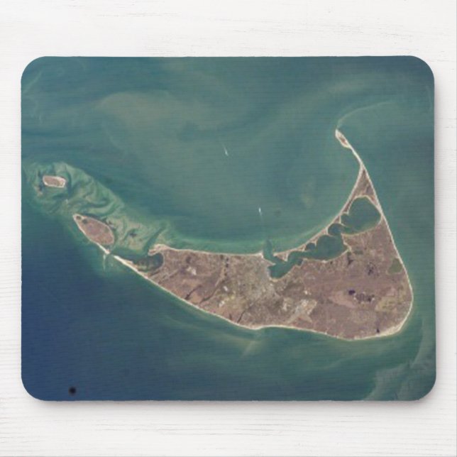 Nantucket Satelliten-Fotografie Mousepad (Vorne)