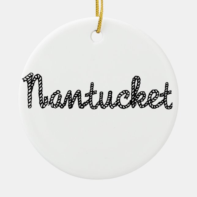 Nantucket Schwarzes Keramikornament (Vorne)