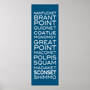 Nantucket setzt mutiges modernes Plakat