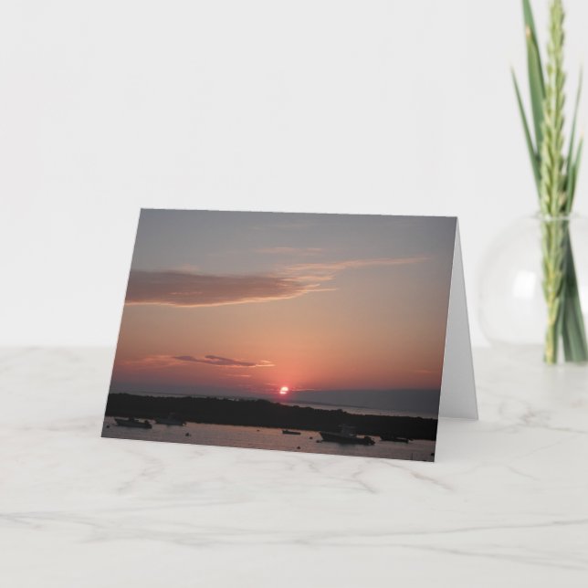 Nantucket Sonnenuntergang Karte (Vorderseite)