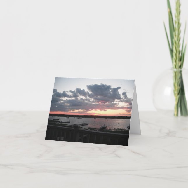 Nantucket Sonnenuntergang Karte (Vorderseite)