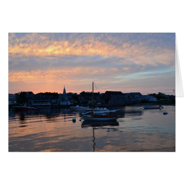 Nantucket-Sonnenuntergangskarte (Vorderseite (Horizontal))