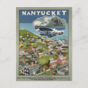 Nantucket Vintage Reise Postkarte