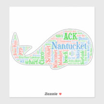 Nantucket Whale Sticker