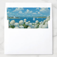 Nantucket White Hydrangea Malerei Umschlag-Einlage