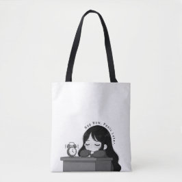 Nap Now Panic Later Relatable Chibi Girl Illustrat Tasche