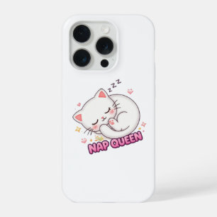 Nap Queen Cat Aufkleber   Süße schlafende Katze iPhone 15 Pro Hülle